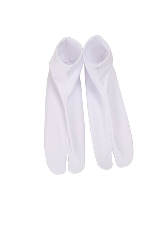 جوارب يابانية تابي جوارب ذات إصبعين جوارب مقاومة للانزلاق V-Toe كيمونو أنيمي كوسبلاي أبيض - Image 2